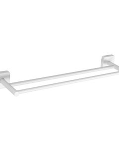 Πετσετοκρεμάστρα διπλή QUATTRO 4252 66 Λευκή ματ KARAG 50cm