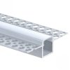 EuroSpot Προφίλ Αλουμινίου Γυψοσανίδας Ασημί Για Led Ταινίες L=2m 56x15mm NW=12.5mm Γαλακτερό Κάλυμμα