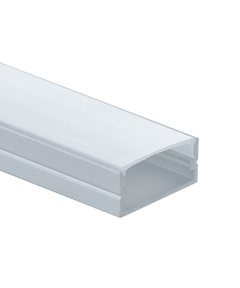 EuroSpot Προφίλ Αλουμινίου Ασημί Για Led Ταινίες L=2m 23.5x9.8mm NW=21.5mm Γαλακτερό Κάλυμμα