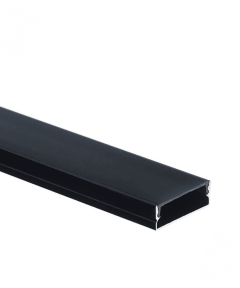 EuroSpot Προφίλ Αλουμινίου Μαύρο Για Led Ταινίες L=2m 30x10mm NW=25mm Μαύρο Κάλυμμα