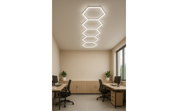 Hexagon Series Set 5*HEX 199W (Με αξεσουάρ εγκατάστασης) Ψυχρό Λευκό 1 Hexagon Series Set 5*HEX 199W (Με αξεσουάρ εγκατάστασης) Ψυχρό Λευκό