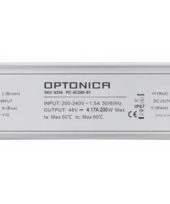 Τροφοδοτικό Μεταλλικό IP67 DC:48V 200W 4.17A