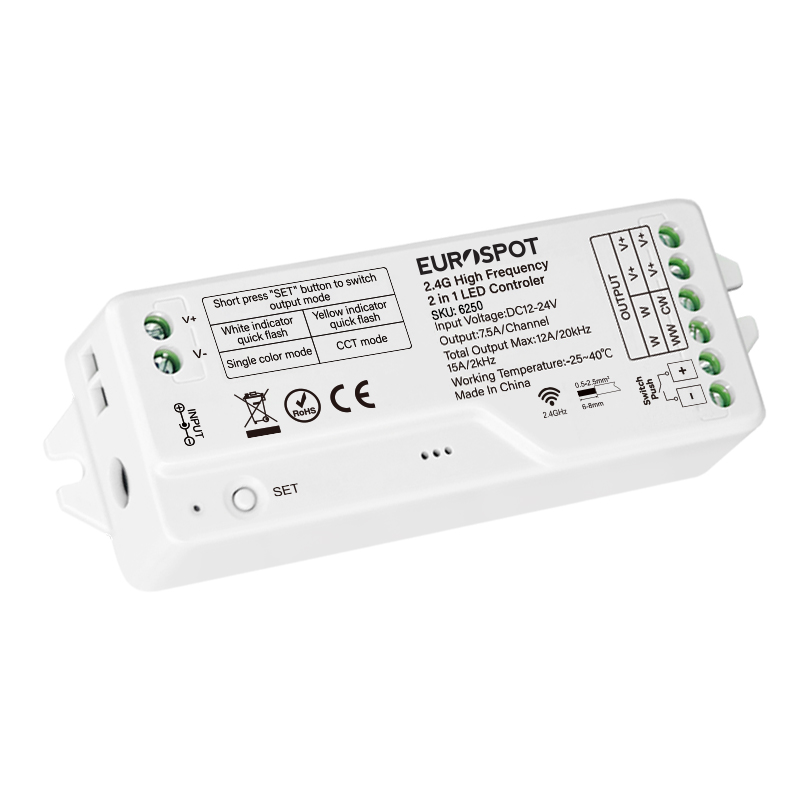 EuroSpot Led High Frequency Controller 2in1 2.4RF+ Push Dim 1 EuroSpot Led High Frequency Controller 2in1 2.4RF+ Push Dim