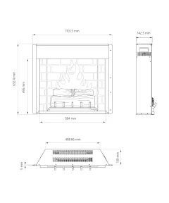 TAGU Magna PowerFlame 2 Ηλεκτρικό Τζάκι BL - Image 9