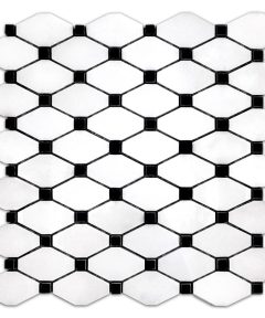 Ivy Space 29.5x29.5cm Πλακάκι Octagon Long Thassos Black