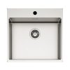 LIM500SAC Νεροχύτης κουζίνας ανοξείδωτος COMPASS 500 Satinato ELLECI 54x51cm 2 Νεροχύτης κουζίνας ανοξείδωτος COMPASS 500 Satinato ELLECI 54x51cm