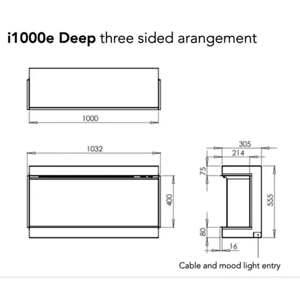 Charlton & Jenrick iRange i1000e Deep Ηλεκτρικό τζάκι 100cm 6 Charlton & Jenrick iRange i1000e Deep Ηλεκτρικό τζάκι 100cm - Image 6