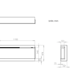 Charlton & Jenrick iRange 1100e Slimline Ηλεκτρικό τζάκι 110cm 5 Charlton & Jenrick iRange 1100e Slimline Ηλεκτρικό τζάκι 110cm - Image 3