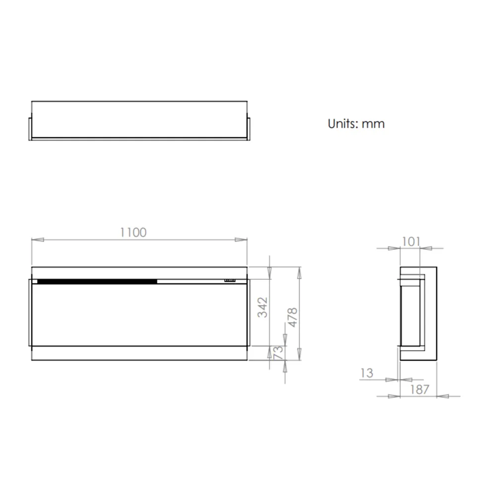 Charlton & Jenrick iRange 1100e Slimline Ηλεκτρικό τζάκι 110cm 3 Charlton & Jenrick iRange 1100e Slimline Ηλεκτρικό τζάκι 110cm - Image 3