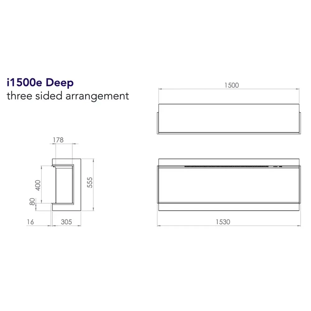 Charlton & Jenrick iRange i1500e Deep Ηλεκτρικό τζάκι 150cm 7 Charlton & Jenrick iRange i1500e Deep Ηλεκτρικό τζάκι 150cm - Image 7