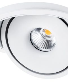 Led Χωνευτό Περιστρεφόμενο Στρογγυλό Cob Φωτιστικό Λευκό 15W με BRIDGELUX-CHIP CCT