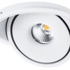 Led Χωνευτό Περιστρεφόμενο Στρογγυλό Cob Φωτιστικό Λευκό 30W με BRIDGELUX-CHIP CCT