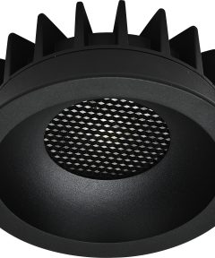 Led Χωνευτό Στρογγυλό Cob Φωτιστικό Μαύρο 20W με BRIDGELUX-CHIP CCT