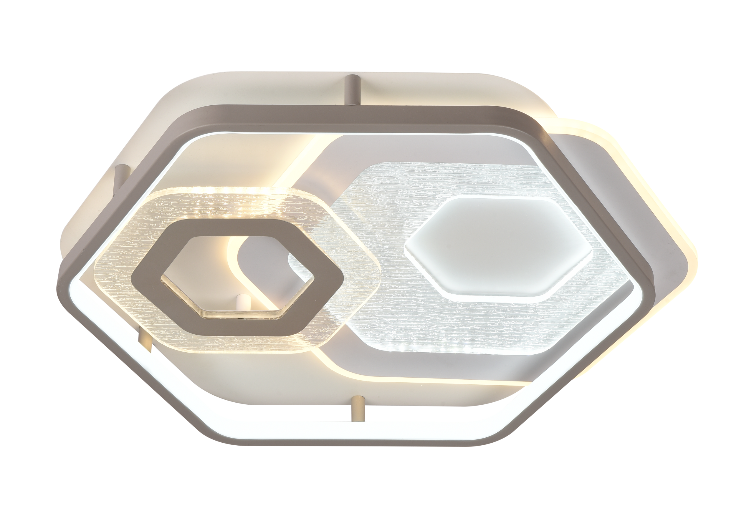 Φωτιστικό Οροφής Led 84W Λευκό/Γκρί Σώμα CCT + Τηλεχειριστήριο 1 Φωτιστικό Οροφής Led 84W Λευκό/Γκρί Σώμα CCT + Τηλεχειριστήριο
