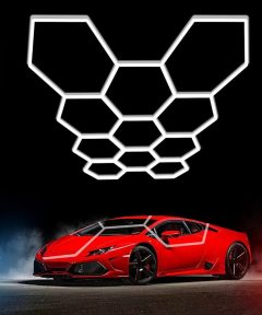 Hexagon Series Set 11*HEX 385W (Με αξεσουάρ εγκατάστασης) Ψυχρό Λευκό