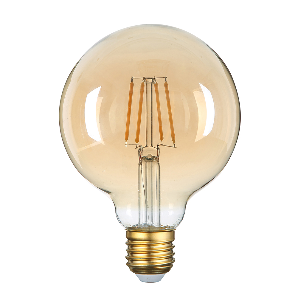 Led Λάμπα E27 G95 Gold Glass 4Watt Θερμό Λευκό 1 Led Λάμπα E27 G95 Gold Glass 4Watt Θερμό Λευκό