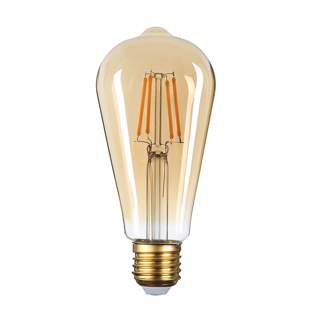 Led Λάμπα E27 ST64 Gold Glass 4Watt Θερμό Λευκό 1 Led Λάμπα E27 ST64 Gold Glass 4Watt Θερμό Λευκό