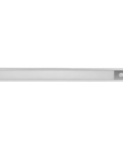LED Slim Φωτιστικό Ντουλαπιού Ασημί Με Αισθητήρα PIR 3.5W Θερμό Λευκό
