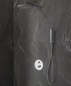 Σετ μπαταρίας εντοιχισμού ντους JOAN Marmo Bianco 24668-MB-SET KARAG