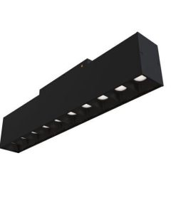 LED Μαύρο Dimmable Γραμμικό Φωτιστικό 10-Head για Μαγνητικό Σύστημα M35 20W - Θερμό Λευκό