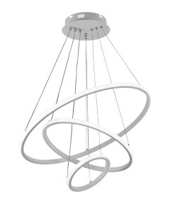 Led Κρεμαστό Λευκό Φωτιστικό CCT 78W Dimmable + Τηλεχειρισμός