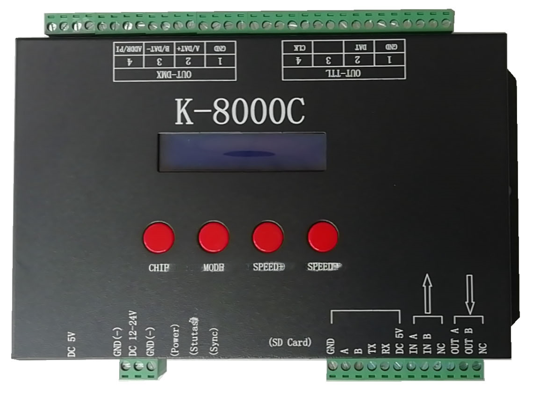 DC5V DMX/SPI Controller - 8 Θύρες Εξόδου 1 DC5V DMX/SPI Controller - 8 Θύρες Εξόδου