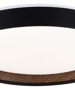Φωτιστικό Οροφής Led Μαύρο/Walnut 36W CCT-με Μνήμες + Τηλεχειρισμός