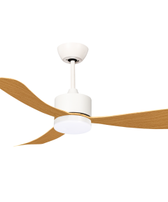 Led Ανεμιστήρας/ Φωτιστικό Οροφής 18W/3CCT Λευκό/Τύπου Ξύλο + Τηλεχειριστήριο
