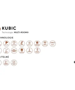 Moretti Design KUBIC 14 kW Leather Steel Αερόθερμη Σόμπα Pellet με Αεραγωγούς - Image 3