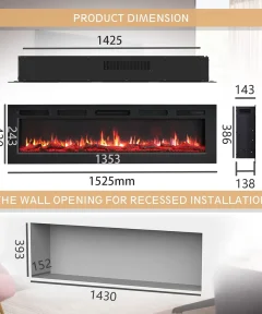 PAN150EL Ηλεκτρικό Τζάκι 150cm 6 PAN150EL Ηλεκτρικό Τζάκι 150cm - Image 2