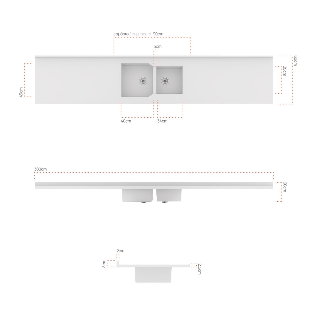 604 Νεροχύτης Monobloc 42.Granite Taupe 2 604 Νεροχύτης Monobloc 42.Granite Taupe - Image 2