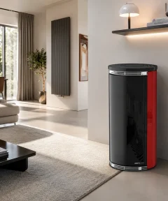 Moretti Design HARMONY AQUA Bordeaux 22 kW – Υδραυλική Σόμπα Pellet - Image 3