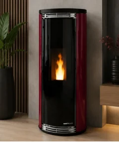 Moretti Design HARMONY AQUA Bordeaux 22 kW – Υδραυλική Σόμπα Pellet - Image 2