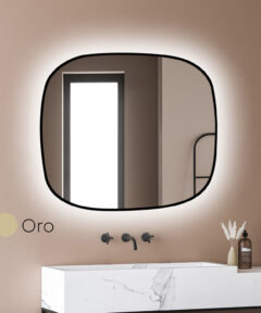 Καθρέπτης LED SHARON Oro 30783CI 80x70cm αναστρέψιμος με τυπωμένο πλαίσιο KARAG