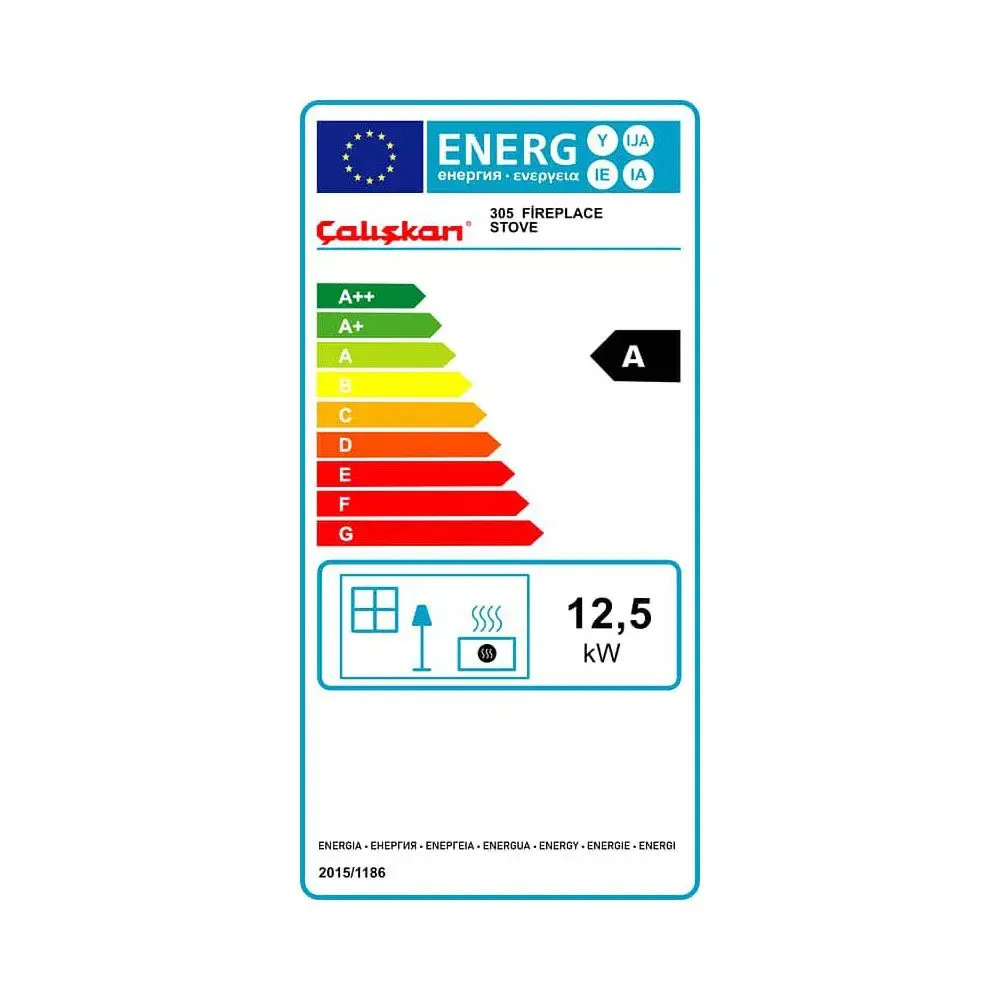 Caliskan 305 ενεργειακή σόμπα ξύλου 12kw 6 Caliskan 305 ενεργειακή σόμπα ξύλου 12kw - Image 6